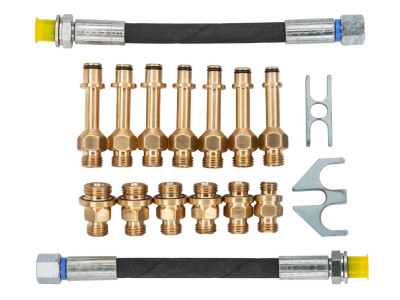 img good Fitting set for hydraulic steering rack diagnosis on test bench