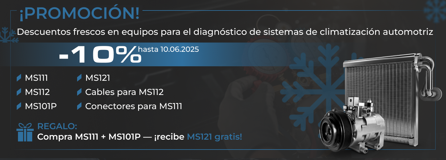 Promoción para equipos de diagnóstico de sistemas de climatización de automóviles Promoción para equipos de diagnóstico de sistemas de climatización de automóviles