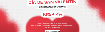 San Valentín con MSG Equipment — 10% + 4% de descuento